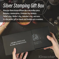 KINSCOTER Aroma Diffuser Air Humidifier Ultrasonic Cool Mist Maker Fogger Led Essential Oil Flame Lamp Difusor